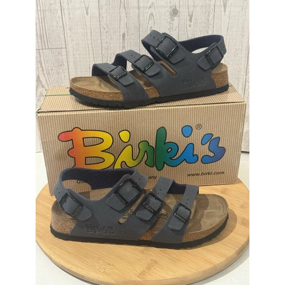 Birkenstock Birki's Ellice Backstrap Women’s US Size L 6/M 4 EU 37 Navy NIB